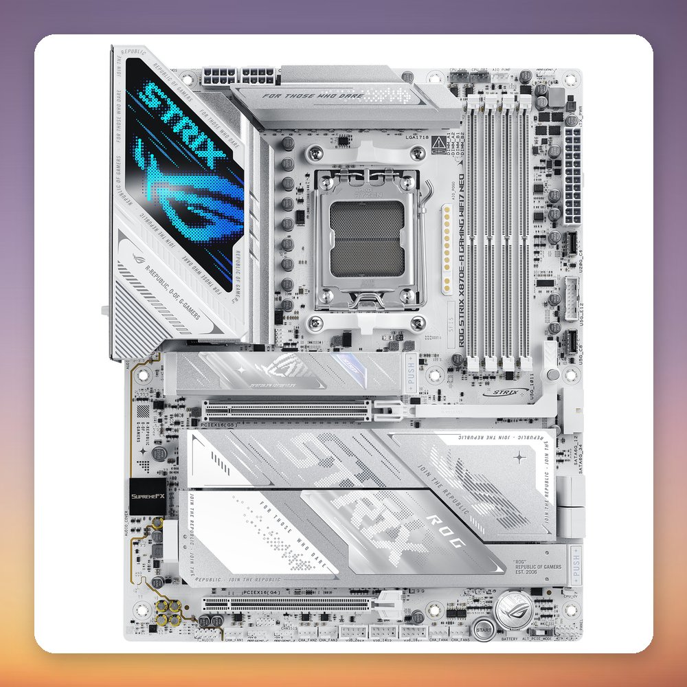 Asus ROG Strix X870E-A Gaming WiFi7 NEO AM5 ATX Motherboard, White, DDR5, Wi-Fi 7 – image 3