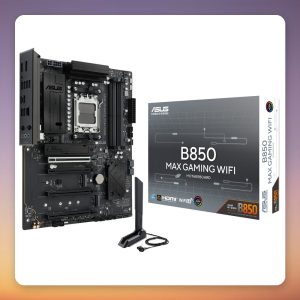 Asus B850 MAX GAMING WIFI AM5 ATX Motherboard, DDR5, Wi-Fi 6E, PCIe 5.0