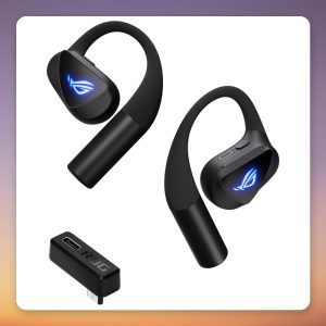 Asus ROG Cetra Open Wireless Open-Ear Gaming Earbuds, Black, Bluetooth 6.0 + 2.4 GHz
