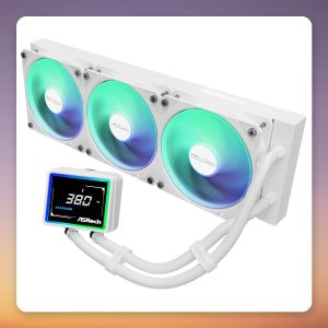 ASRock Challenger White 360 Digital 360 mm AIO Liquid Cooler, White, 3-inch Display