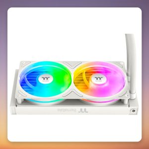 Thermaltake Retro 240 Ultra ARGB 240 mm AIO Liquid Cooler with 3.7″ LCD, Beige