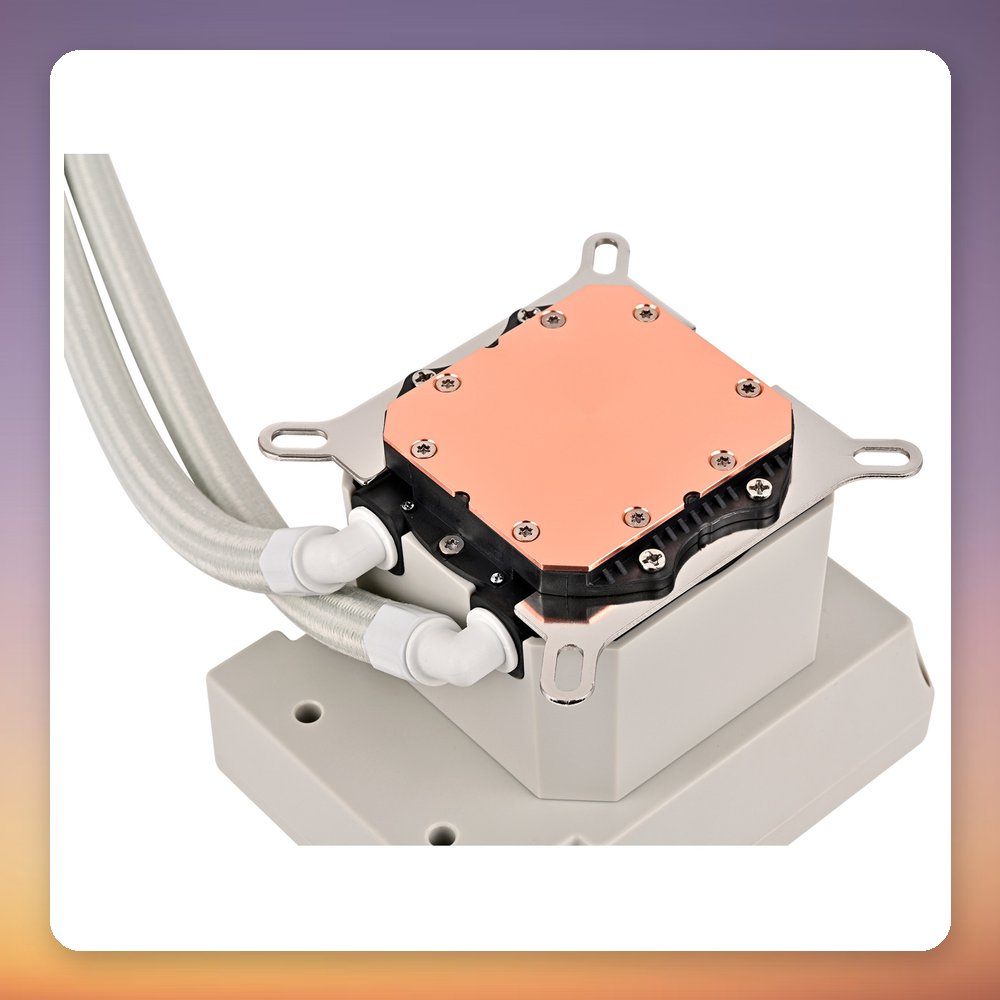 Thermaltake Retro 240 Ultra ARGB 240 mm AIO Liquid Cooler with 3.7" LCD, Beige – image 4