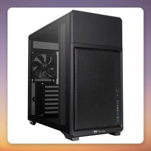 Thermaltake TR300 TG ATX Mid-Tower Case, Black, Tempered Glass