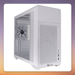 Thermaltake TR300 TG Snow White ATX Mid-Tower Case, Tempered Glass, 3x USB