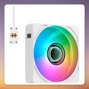 Thermaltake CT140 EX INFINITY 140 mm ARGB PWM Fan, White, 3-Pack