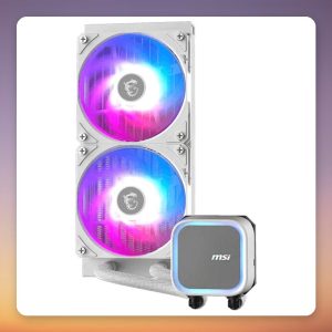 MSI MAG CORELIQUID A13 240 mm AIO Liquid Cooler, White, ARGB