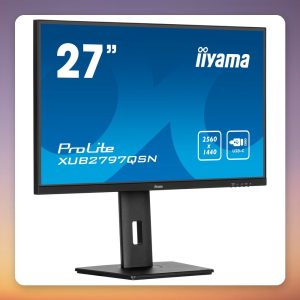 Iiyama ProLite XB2797QSNP-B1 27-Inch QHD IPS Monitor, USB-C 96W Dock, KVM