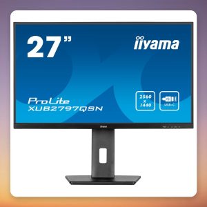 Iiyama ProLite XB2797QSNP-B1 27-Inch QHD IPS Monitor, USB-C 96W Dock, KVM