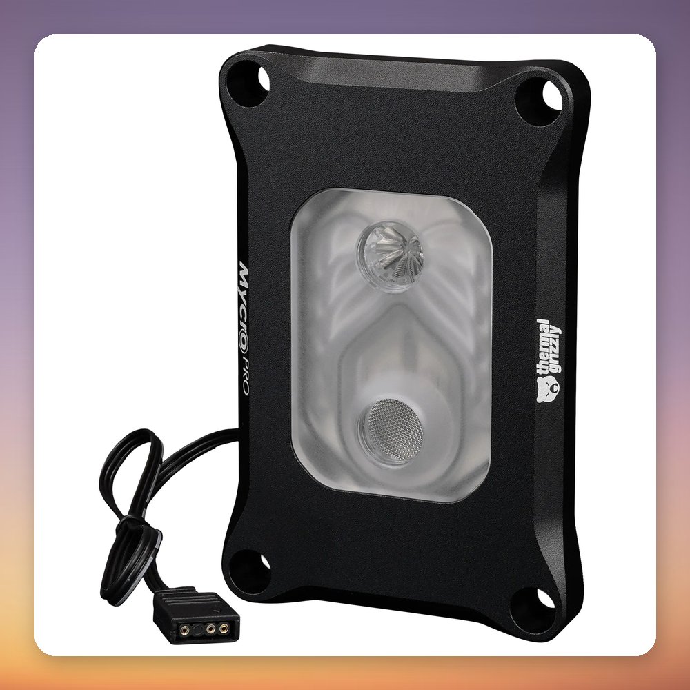 Thermal Grizzly Mycro Pro RGB AM5 CPU Water Block, Black, ARGB