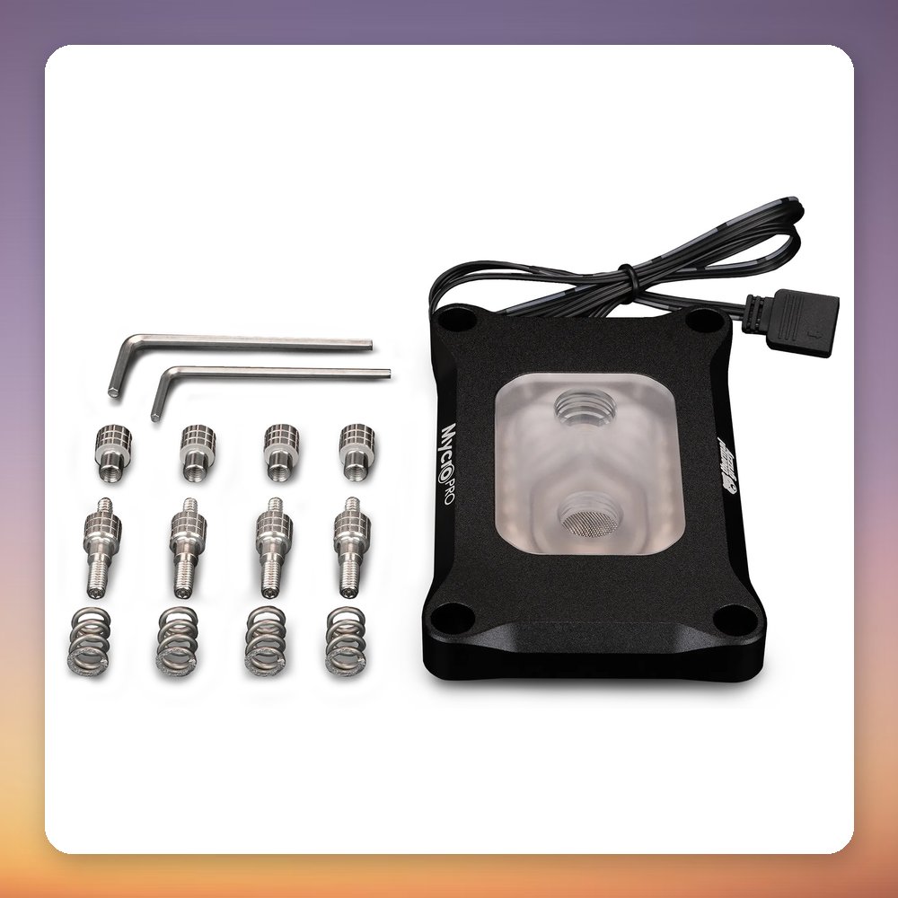Thermal Grizzly Mycro Pro RGB AM5 CPU Water Block, Black, ARGB – image 5
