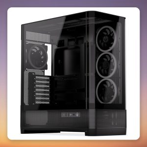ENDORFY Aquarius 8000 Corona E-ATX Showcase Case, Black, Panoramic Glass, 4x ARGB Fans