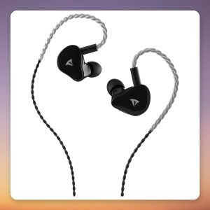 Sharkoon Stealthbite IEM In-Ear Headset, Hybrid 10 mm Drivers, Stealthbite DAC, Black