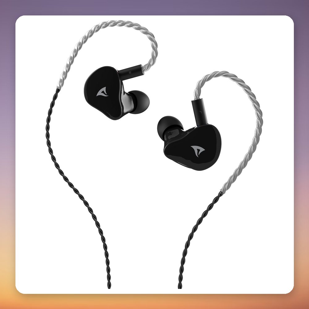 Sharkoon Stealthbite IEM In-Ear Headset, Hybrid 10 mm Drivers, Stealthbite DAC, Black