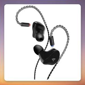 Sharkoon Stealthbite IEM In-Ear Headset, Hybrid 10 mm Drivers, Stealthbite DAC, Black