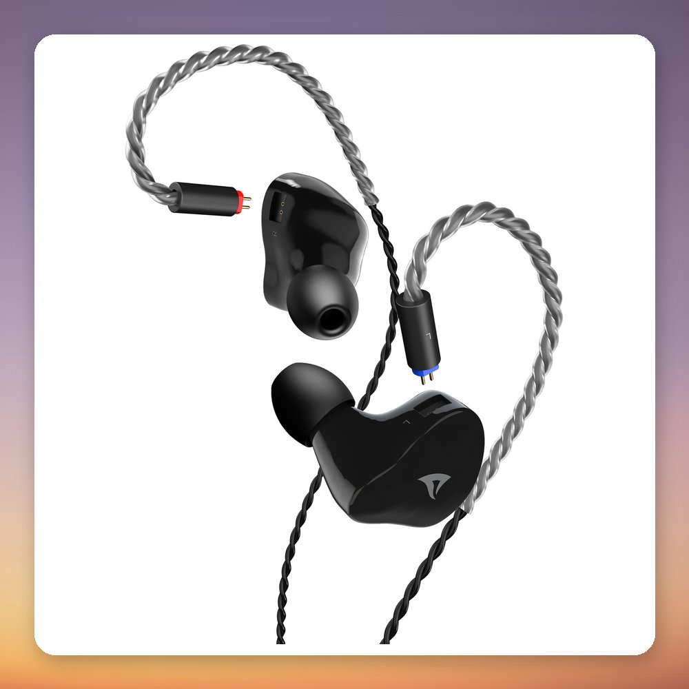 Sharkoon Stealthbite IEM In-Ear Headset, Hybrid 10 mm Drivers, Stealthbite DAC, Black – image 2