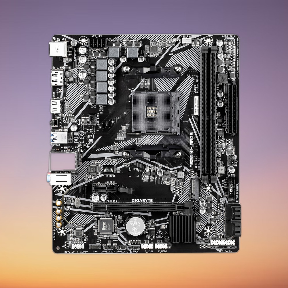 GigaByte A520M H ARGB Motherboard - Image 2