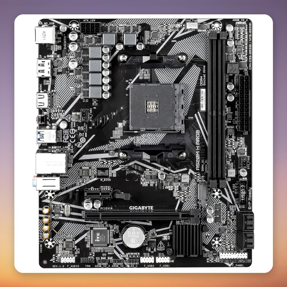 GigaByte A520M H ARGB Micro ATX Motherboard, AM4, AMD A520, DDR4 – image 3