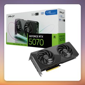 PNY GeForce RTX 5070 Slim OC 12 GB GDDR7 Graphics Card, 3x DisplayPort 2.1b, 1x HDMI 2.1b