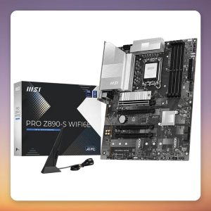 MSI PRO Z890-S WIFI6E ATX Motherboard, LGA 1851, Intel Z890, DDR5, 3x M.2