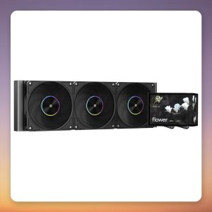 Krux HydroArc 360 360 mm AIO Liquid Cooler with 6.8" IPS Display, Black