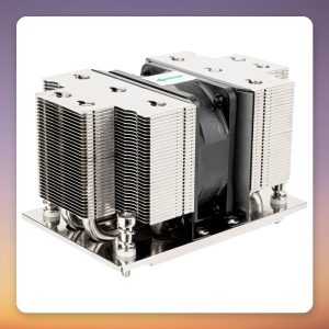 SilverStone XE02-AM5B 60 mm 2U SFF CPU Cooler for AM5/AM4, 5 Heatpipes