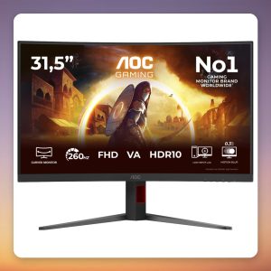 AOC C32G4Z 31.5″ Full HD 240 Hz (260 Hz OC) Curved VA Gaming Monitor