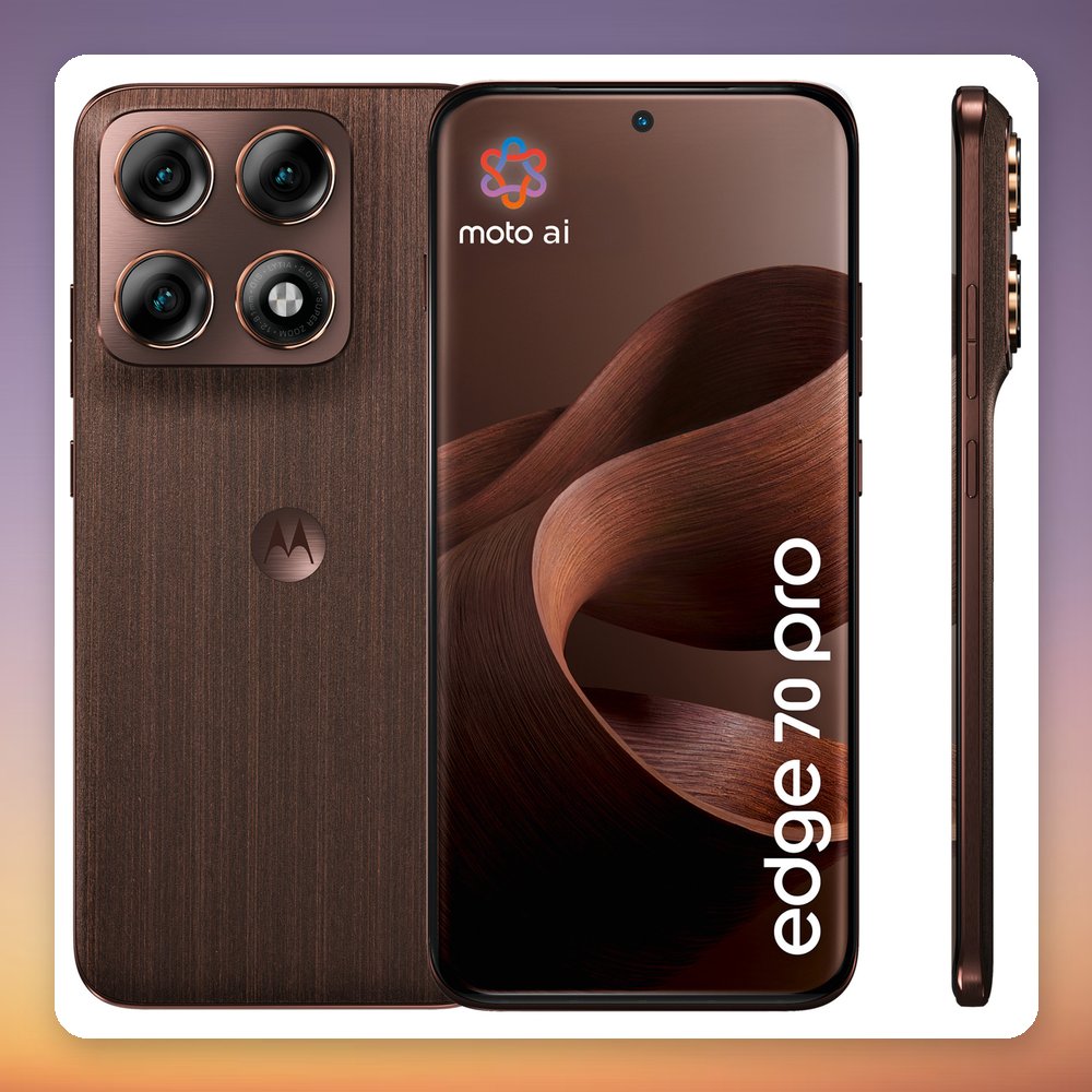 Motorola Edge 70 Pro 256 GB 5G Smartphone, 8 GB RAM, Chicory Coffee