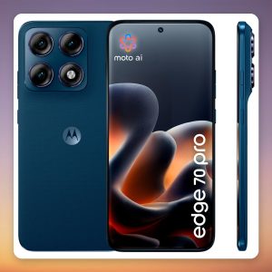 Motorola Edge 70 Pro 256 GB 5G Smartphone, 8 GB RAM, Titan Dark Blue