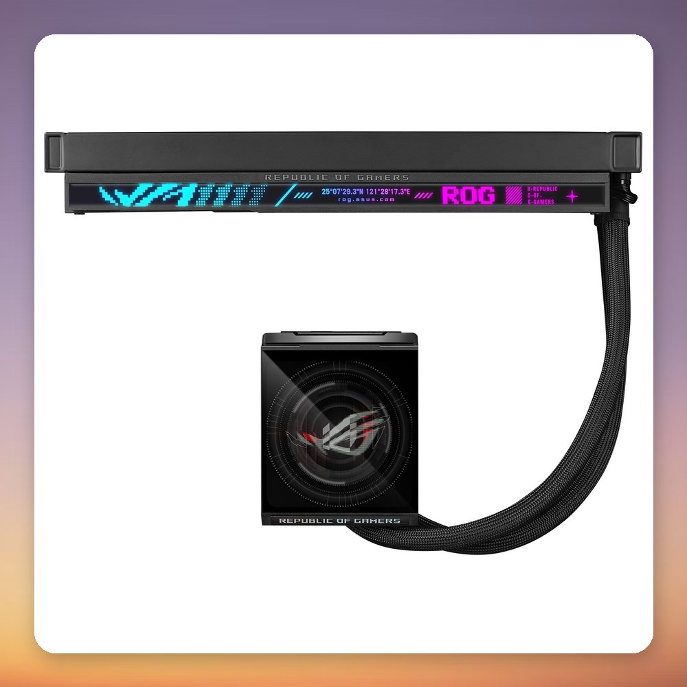Asus ROG Strix LC IV 360 ARGB LCD 360 mm AIO Liquid CPU Cooler, Black – image 6