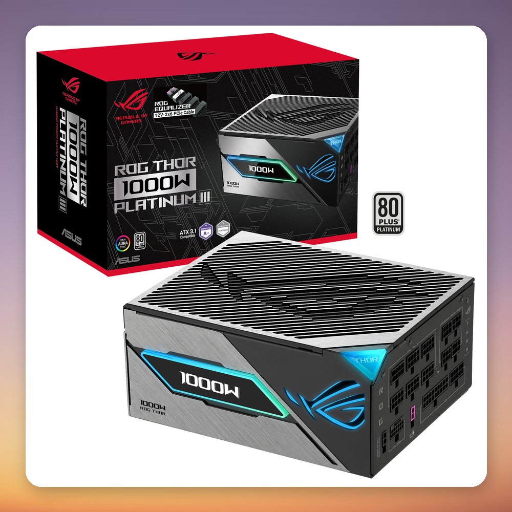Asus ROG Thor 1000W Platinum III 80 PLUS Platinum Fully Modular ATX 3.1 PSU