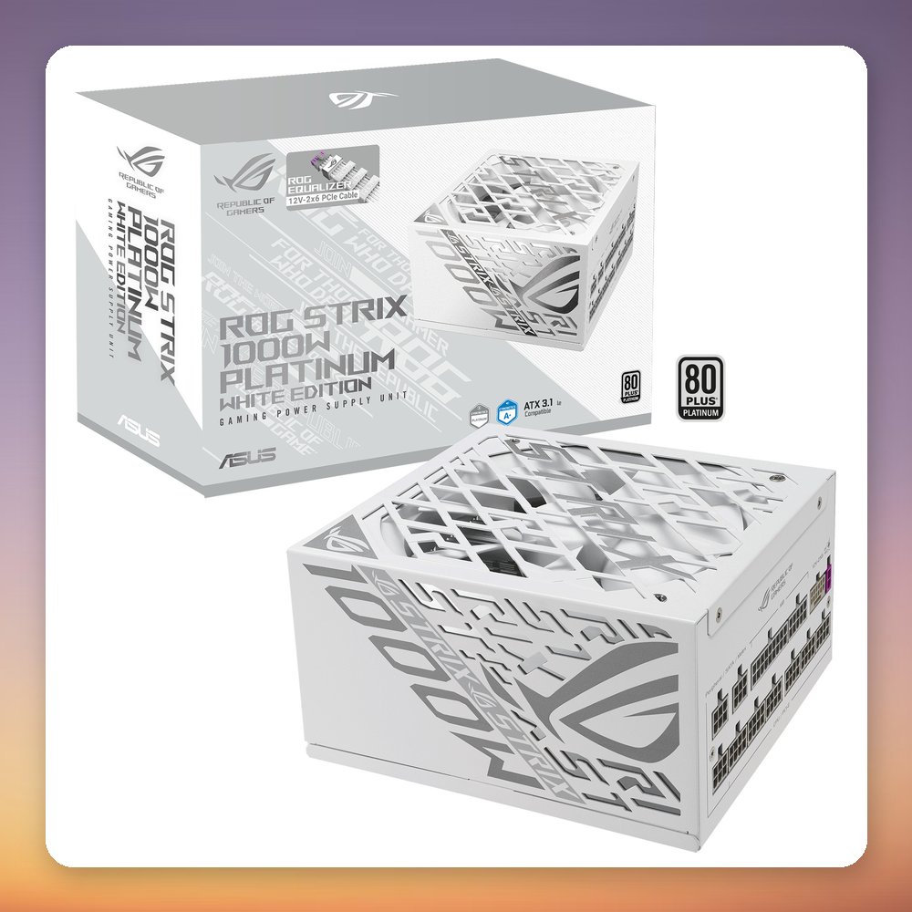 Asus ROG Strix 1000W Platinum White Edition ATX 3.1 Fully Modular PSU