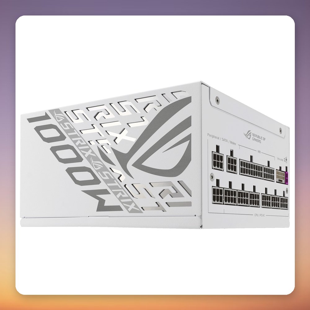 Asus ROG Strix 1000W Platinum White Edition ATX 3.1 Fully Modular PSU – image 4