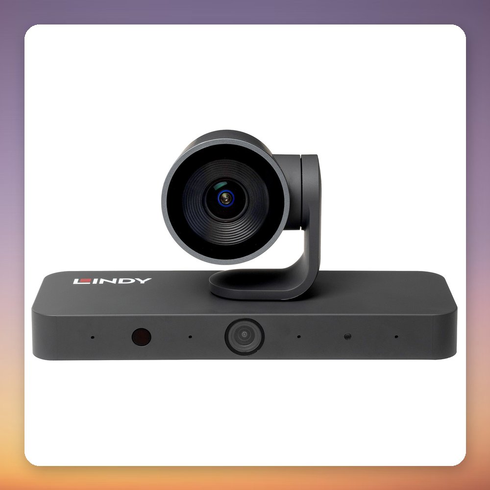Lindy 4K PTZ Camera 8 MP 3x Optical Zoom AI Auto-Framing, Black – image 2