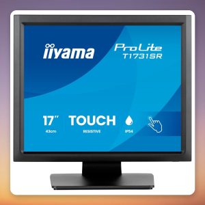 Iiyama ProLite T1731SR-B2S 17″ SXGA Resistive Touchscreen Monitor, IP54, HDMI/DP/VGA