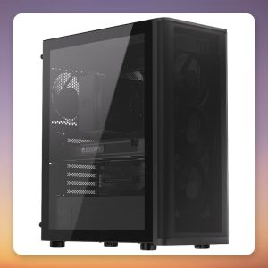 ENDORFY Ventum 400 Air ATX Mid-Tower Case, Black, Tempered Glass, 4x 120 mm PWM Fans