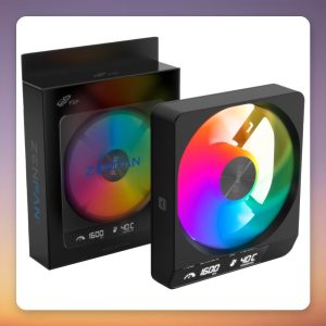 Fortron ZENFAN 120 mm PWM Fan with Temperature Display, Black