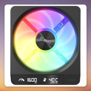 Fortron ZENFAN 120 mm PWM Fan with Temperature Display, Black