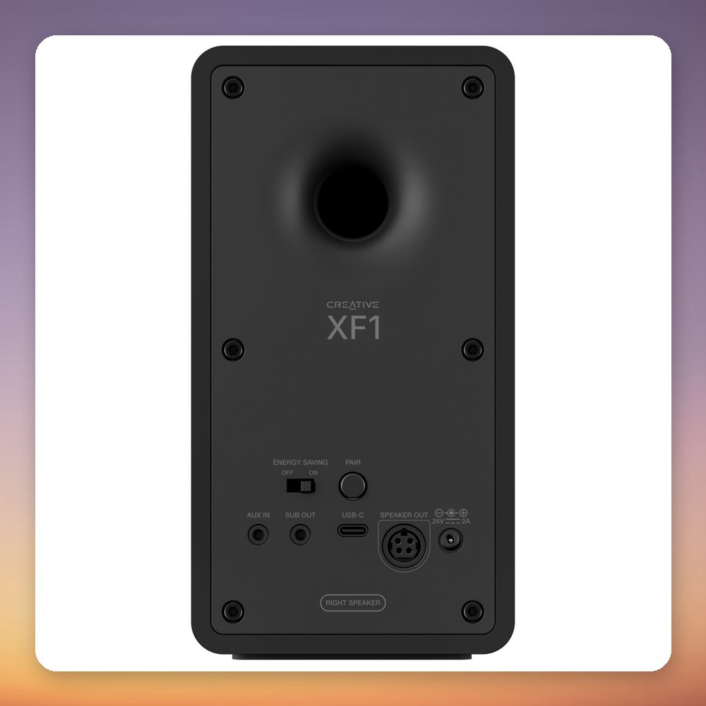 Creative XF-1 2.0 Desktop Speakers 72W RMS Hi-Res Bluetooth 6.0 USB-C, Black – image 6