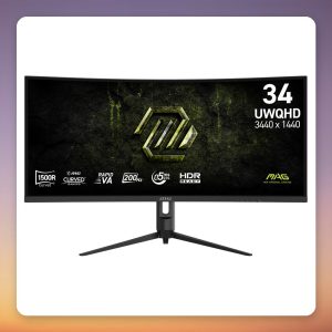 MSI MAG 342CQRFDE E20 34″ UWQHD 200 Hz Curved Gaming Monitor, Rapid VA