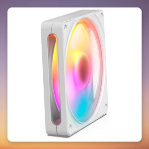 NZXT F140 RGB 140 mm PWM Case Fan, White, Single Pack