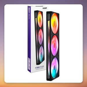 NZXT F360 RGB 360 mm Triple Fan, Single Frame, ARGB, Black