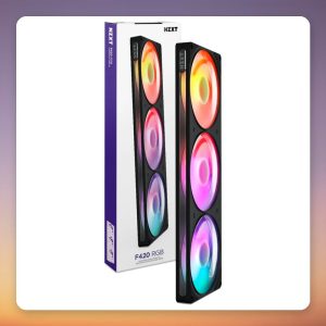 NZXT F420 RGB 420 mm Triple 140 mm ARGB PWM Fan, Black