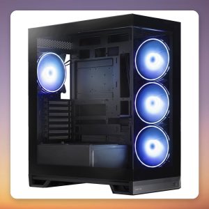 Chieftec VISTA Max GX-30B-OP ATX Mid Tower Case, Black, Dual Tempered Glass, 4x ARGB Fans