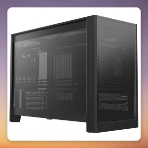 Montech TEN Black Modular Micro-ATX Mini-Tower Case with Full Mesh Front