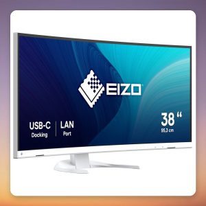 Eizo FlexScan EV3851X 37.5" UWQHD+ 3840x1600 Curved IPS Monitor, USB-C 94W, White