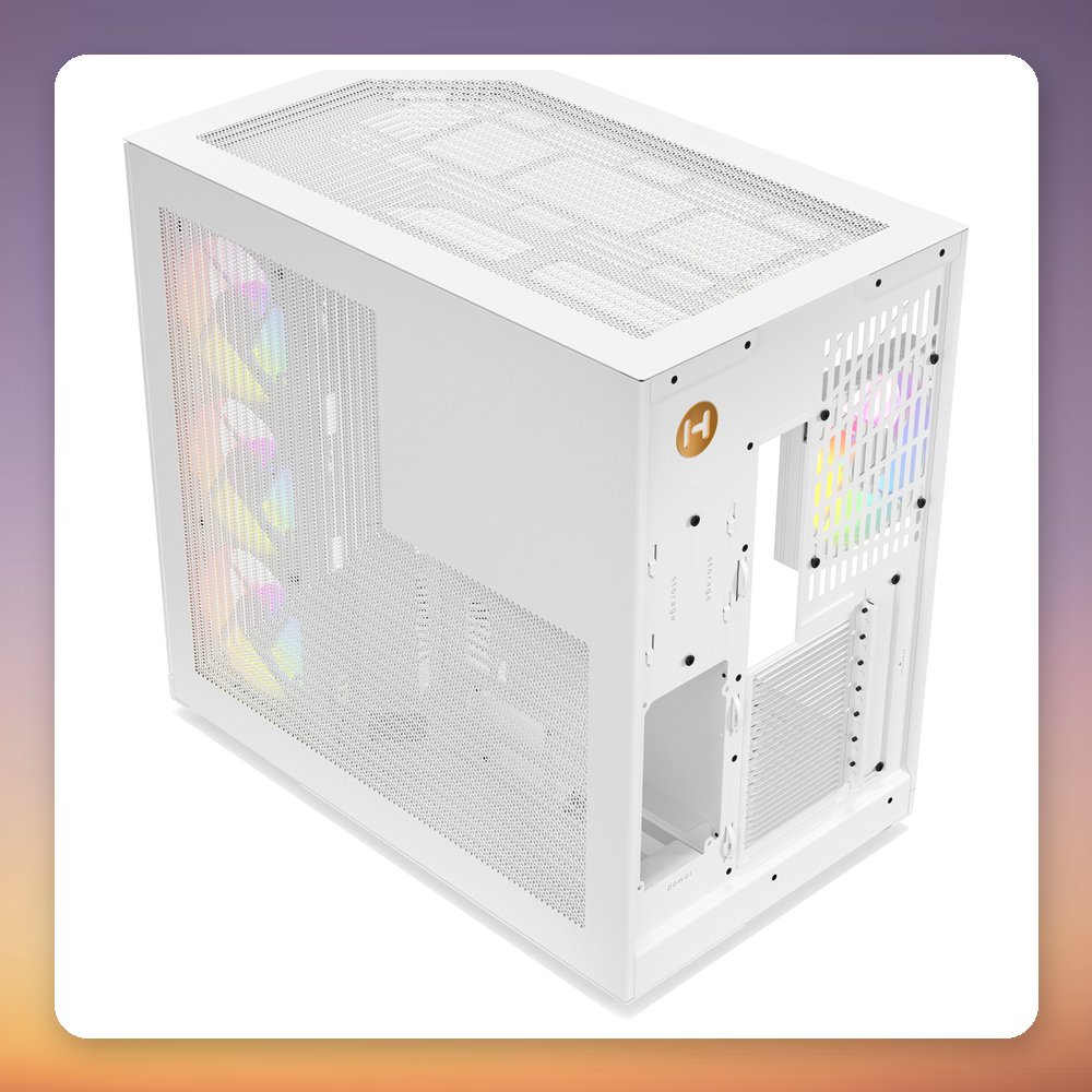 HYTE Y50 Snow White E-ATX Mid Tower Case, White, 3x Tempered Glass – image 6