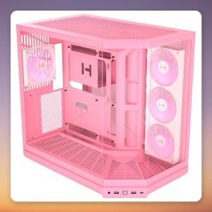 HYTE Y50 Strawberry Milk E-ATX Mid Tower Case, Pink, 3x Tempered Glass