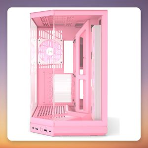 HYTE Y50 Strawberry Milk E-ATX Mid Tower Case, Pink, 3x Tempered Glass