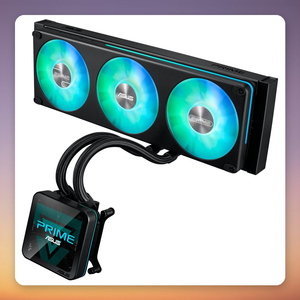 Asus Prime SLC II 360 ARGB LCD 360 mm AIO Liquid CPU Cooler, Black – image 2