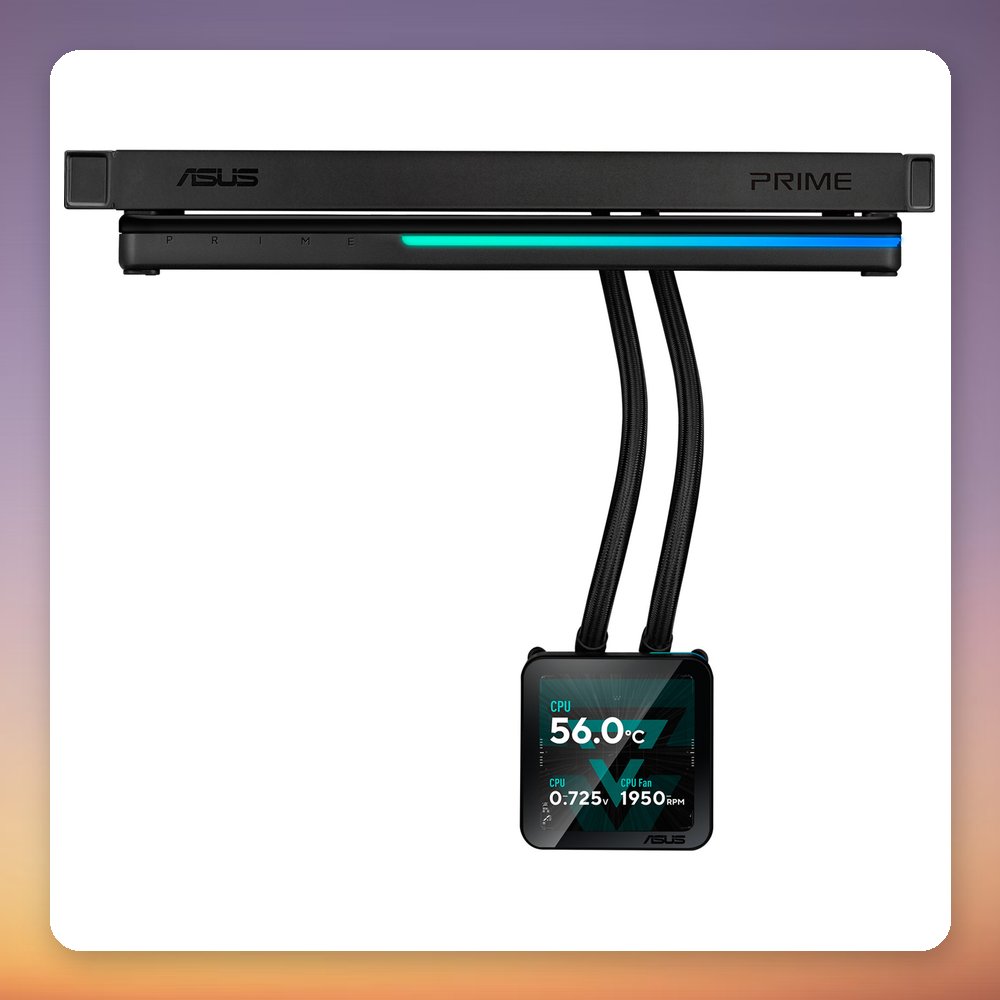 Asus Prime SLC II 360 ARGB LCD 360 mm AIO Liquid CPU Cooler, Black – image 6